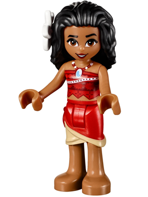 Moana - Red Skirt, White Flower